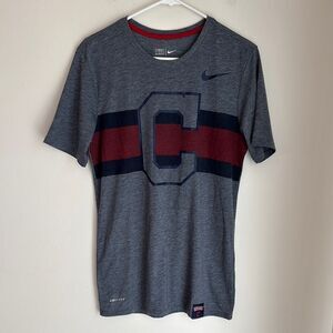 NIKE DRI-FIT MLB TEAM APPAREL CLEVELAND INDIANS T-SHIRT MENS WOMENS SMALL EUC!